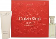 Calvin Klein Eternity Gift Set 1.0oz (30ml) EDP + 3.4oz (100ml) Body Lotion - Christmas Edition