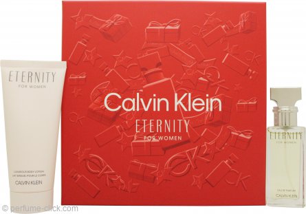 Calvin Klein Eternity Gift Set 1.0oz (30ml) EDP + 3.4oz (100ml) Body Lotion - Christmas Edition