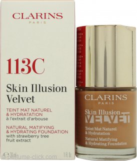 Clarins Skin Illusion Velvet Foundation 1.0oz (30ml) - 113C