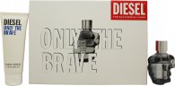 Diesel Only The Brave Gift Set 1.7oz (50ml) EDT + 2.5oz (75ml) Shower Gel
