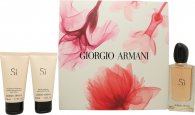 Giorgio Armani Si Geschenkset 100 ml EDP + 50 ml Körperlotion + 50 ml Duschgel