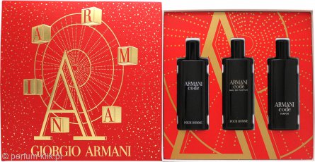 giorgio armani armani code parfum ekstrakt perfum 15 ml   zestaw