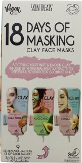 Skin Treats 18 Days Of Masking Gift Set 9 Re-Sealable Sachets 270ml