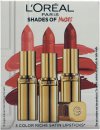 L'Oréal Color Riche Satin Lipstick Trio 4.8g Lipstick - 303 Rose Tendre + 4.8g Lipstick - 235 Nude + 4.8g Lipstick - 214 Violet Saturne