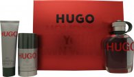 Hugo Boss Hugo Man Geschenkset 125 ml EDT + 75 ml Deodorant Stick + 50 ml Duschgel