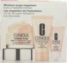 Clinique Moisture Surge Megastars Gift Set 50ml 100H Auto-Replenishing Hydrator + 30ml Overnight Mask + 7ml Lip Hydro-Plump Treatment