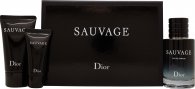 Christian Dior Sauvage Eau de Parfum Gift Set 2.0oz (60ml) EDP + 1.7oz (50ml) Shower Gel + 0.7oz (20ml) Moisturizer