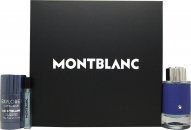 Mont Blanc Explorer Ultra Blue Gift Set 3.4oz (100ml) EDP + 75g Deodorant Stick + 0.3oz (7.5ml) EDP