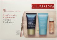 Clarins Skincare Gavesett 15ml SOS Hydra Refreshing Hydration Mask + 15ml Multi-Active Nattkrem + 10ml Micellar Cleansing Water