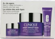 Clinique Smart A+ De-agers Gift Set 50ml Smart Clinical Repair Wrinkle Correcting Cream + 10ml Serum + 5ml Eye Cream