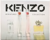 Kenzo Miniatures Gift Set 5ml Jungle Elephant EDP + 4ml Flower EDP + 4ml Flower by Kenzo Poppy Bouquet EDP + 5ml L'Eau Kenzo Pour Femme EDT
