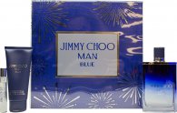 Jimmy Choo Man Blue Gavesæt 100ml EDT + 100ml Shower Gel + 7.5ml EDT