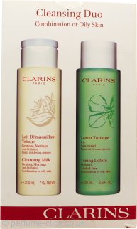 Clarins Cleansers and Toners Gift Set - Oily/Combination Skin 200ml Cleansing Milk + 200ml Toning Lotion
