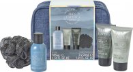 The Kind Edit Co. Skin Expert Travellers Bag Gift Set 100ml Body Wash + 50ml Body Lotion + 50ml Face Scrub + 20g Shower Flower + Bag