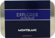 Mont Blanc Explorer Ultra Blue Gift Set 0.3oz (7.5ml) EDP Spray + 1.0oz (30ml) Face Cream + 1.0oz (30ml) Cleansing Gel