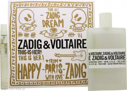 zadig & voltaire this is her! woda perfumowana 100 ml   zestaw