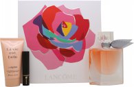 Lancome la vie est belle gift set 50ml edp 50ml body lotion 2ml mascara