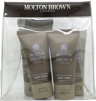 Molton Brown White Sandalwood Gavesett 50ml Body Lotion + 3 x 30ml Kroppvask