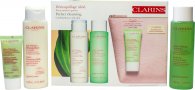 Click to view product details and reviews for Clarins perfect cleansing kit for combination to oily skin gift set 200ml velvet cleansing milk 200ml purifying toning lotion 30ml purifying gentle foaming cleanser bag.