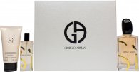 Giorgio armani si gift set 100ml edp 50ml body lotion 15ml edp