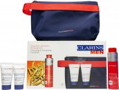 Clarins men gift set 50ml energizing gel 30ml shampoo shower gel 30ml active face wash wash bag