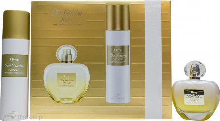 antonio banderas her golden secret woda toaletowa 80 ml   zestaw