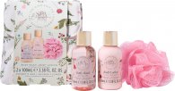 The kind edit co spa botanique mini shower gift set 100ml body wash 100ml body lotion shower flower bag