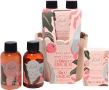 The kind edit co kind pamper plant pot gift set 100ml body wash 100ml body lotion 50g bath crystals wooden plant pot