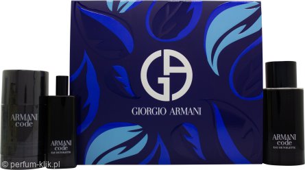 giorgio armani armani code woda toaletowa 75 ml   zestaw