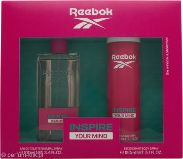 reebok inspire your mind for her woda toaletowa 100 ml   zestaw