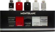 Mont Blanc Miniatures Gift Set 4.5ml Legend EDT + 4.5ml Legend Red EDT + 4.5ml Explorer EDP + 4.5ml Legend Spirit EDT + 4.5ml Explorer Platinum EDP