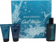 DAVID OFF - COOL WATER - CONFEZIONE REGALO UOMO - EDT + GEL DOCCIA + BALSAMO