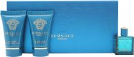 Versace Eros Confezione Regalo 5ml EDT + 25ml Gel Doccia + 25ml Balsamo Dopobarba