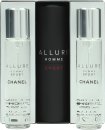 Chanel Allure Homme Sport Gift Set 20ml EDT Spray + 2 x Refills
