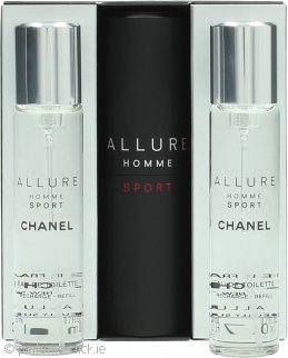 Chanel Allure Homme Sport Cologne Eau De Toilette Travel Spray Refills  3X0.7Oz