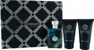 Versace pour Homme Geschenkset 50ml EDT + 50ml Duschgel + 50ml Aftershave Balsam