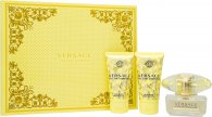 Versace Yellow Diamond Gift Set 1.7oz (50ml) EDT + 1.7oz (50ml) Shower Gel + 1.7oz (50ml) Body Lotion