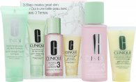 Clinique 3-Step Skincare Gift Set 50ml Liquid Facial Soap Oily Skin Formula + 100ml Clarifying Lotion 3 Combination Oily + 30ml Dramatically Different Moisturizing Gel Combination Oily To Oily