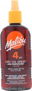 Malibu Sun Lotion SPF4 Olio Secco Protezione Bassa 200ml Spray