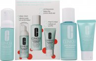 Clinique Anti-Blemish Solutions 3-Step System Gavesæt 50ml Cleansing Foam + 100ml Clarifying Lotion + 30ml All-Over Clearing Treatment