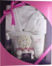 Style & Grace Deluxe Robe Geschenkset 250ml Body Wash + 100g Bad Fizzlers + 200ml Body Lotion + Badjas (One Size) + Douche Bloem (2015)