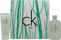 Calvin Klein CK One Lahjasetti 100ml EDT + 100ml Kehopesu