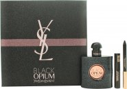 Yves Saint Laurent Black Opium Gift Set 1.7oz (50ml) EDP + 0.8gf Eye Pencil + 0.1oz (2ml) Mascara False Lash Effect