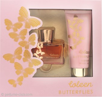 Coleen Rooney Butterflies Gift Set 1.7oz 50ml EDT 3.4oz 100ml Body Lotion