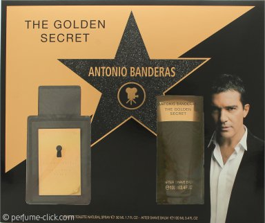Antonio Banderas The Golden Secret Gift Set 1.7oz (50ml) EDT + 3.4oz (100ml) A/Shave Balm
