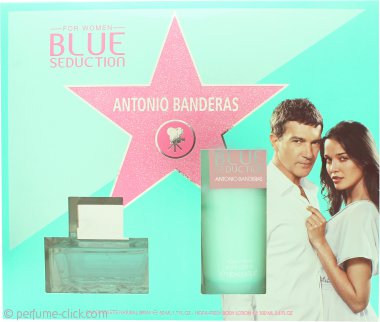Antonio Banderas Blue Seduction for Women Gift Set 1.7oz (50ml) EDT + 3.4oz (100ml) Body Lotion