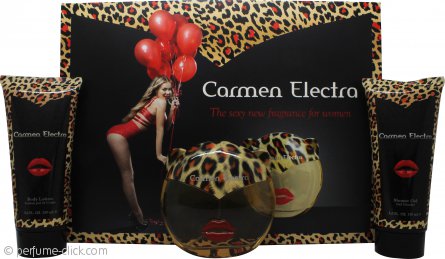 Carmen Electra Rrrr! Gift Set 3.4oz (100ml) EDP + 5.1oz (150ml) Shower Gel + 5.1oz (150ml) Body Lotion