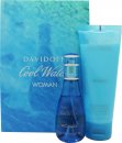Davidoff Cool Water Woman Gift Set 1.0oz (30ml) EDT + 2.5oz (75ml) Body Lotion