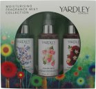 Yardley Moisturising Fragrance Mist Presentset 3 x 100ml - English Bluebell + English Rose + English Dahlia